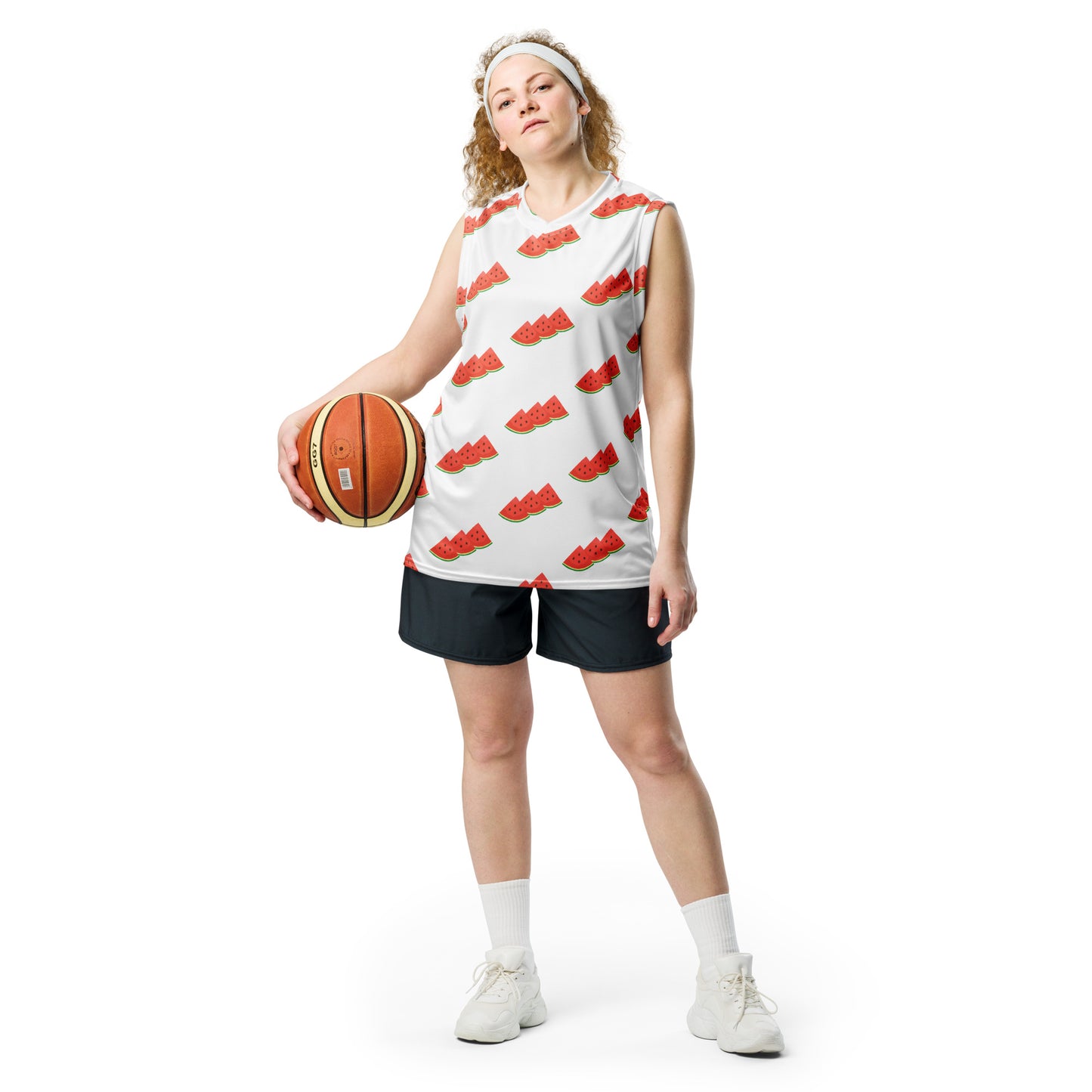 Watermelon Recycled Unisex Basketball Jersey