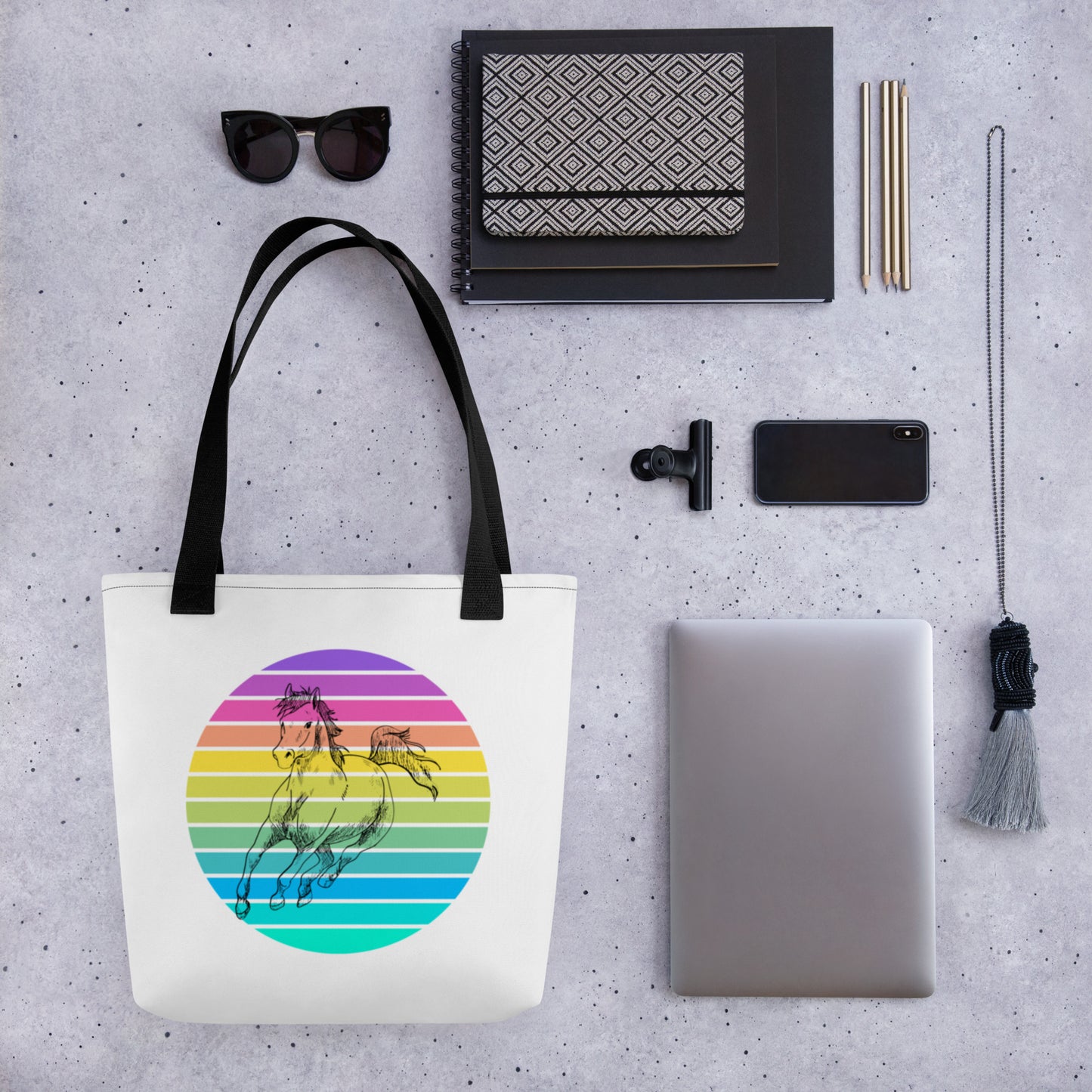 Horse Multi Dot Tote Bag