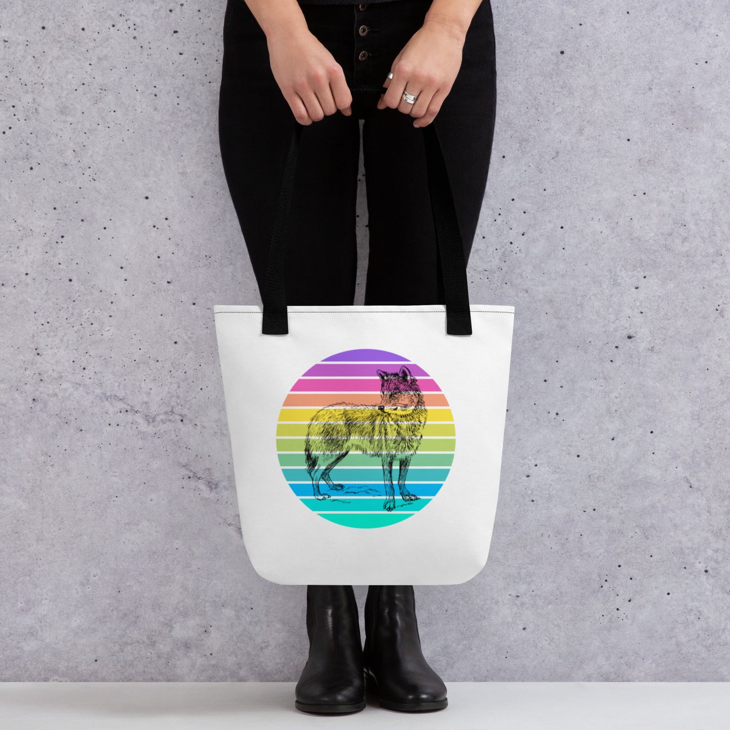 Wolf Multi Dot Tote Bag