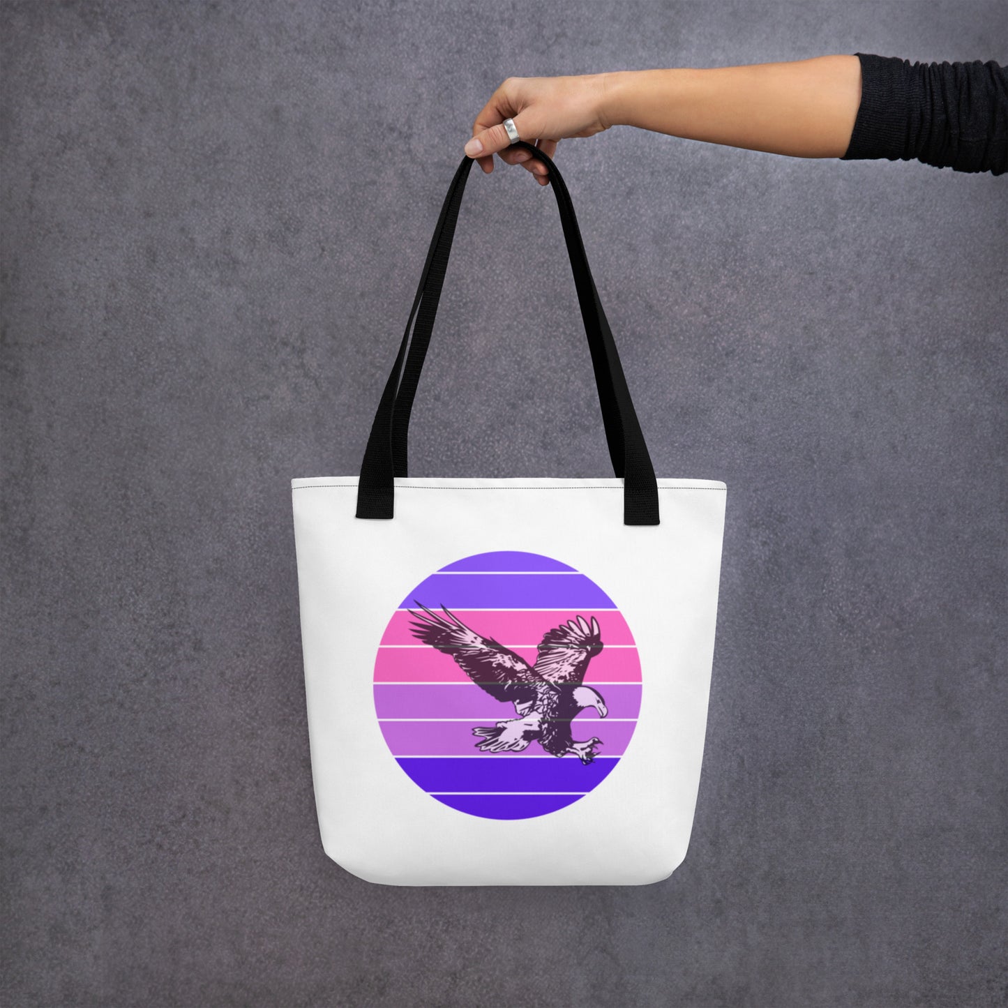 Eagle Purple Dot Tote Bag