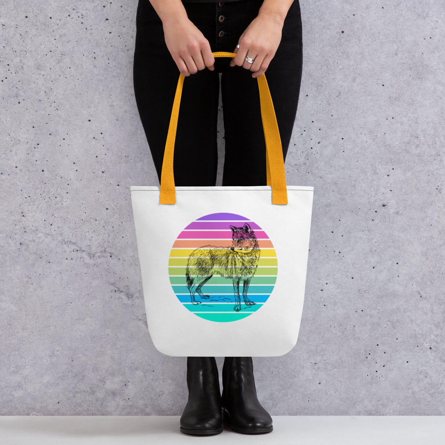 Wolf Multi Dot Tote Bag