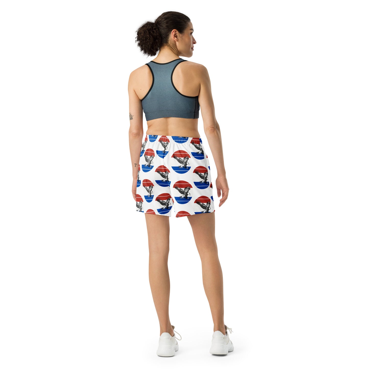 Standard Dot Eagle All-Over Print Unisex Athletic Long Shorts