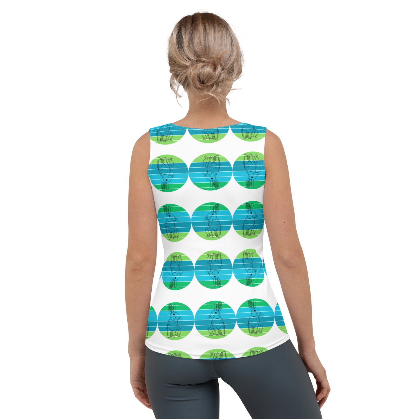 Rabbit Green Dot Bodycon Tank Top