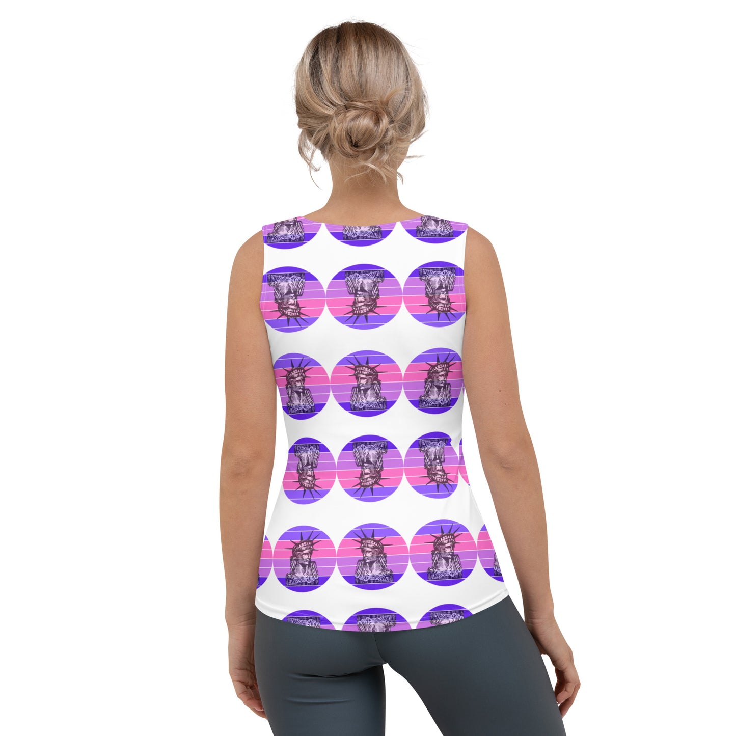 Liberty Purple Dot Bodycon Tank Top