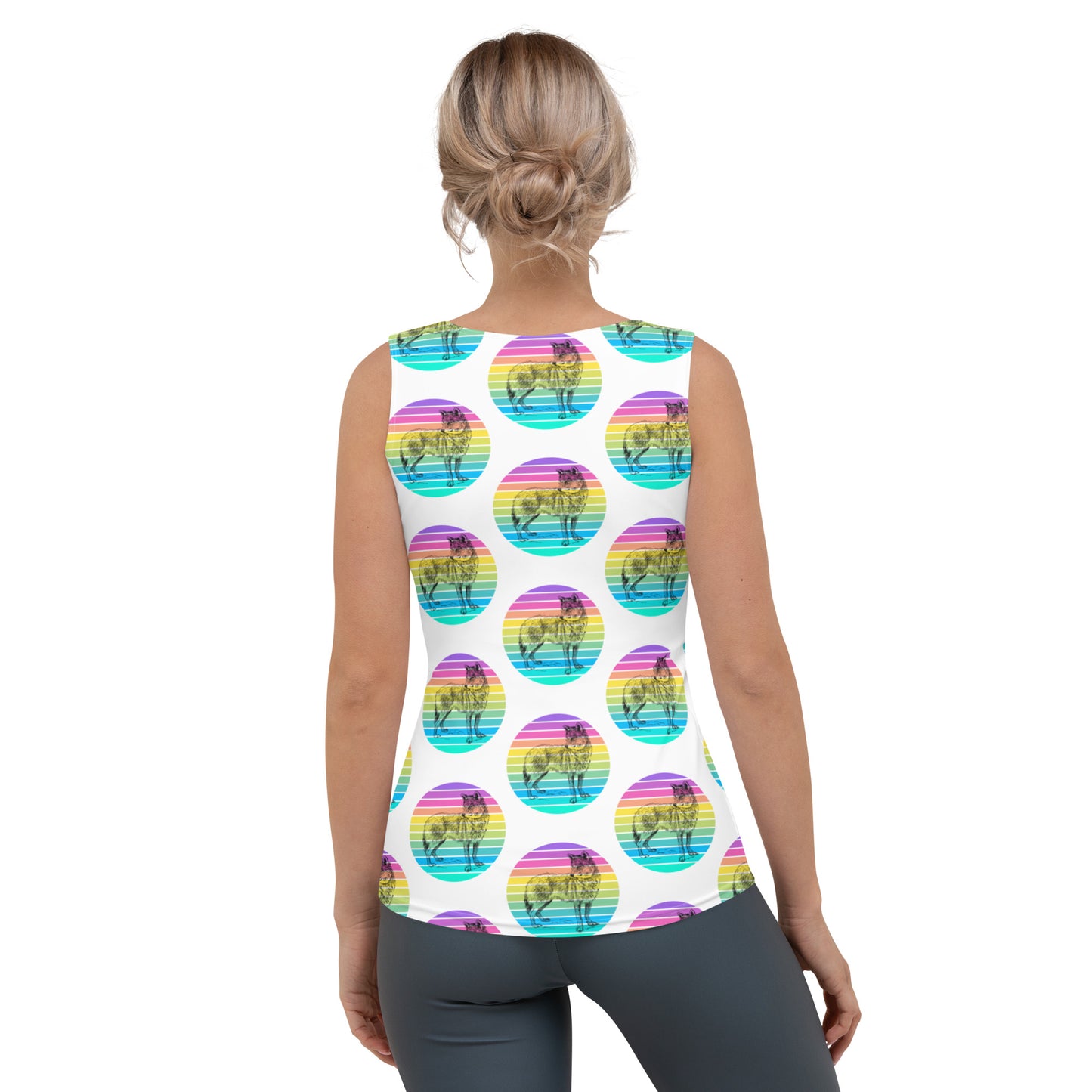 Wolf Multi Dot Bodycon Tank Top