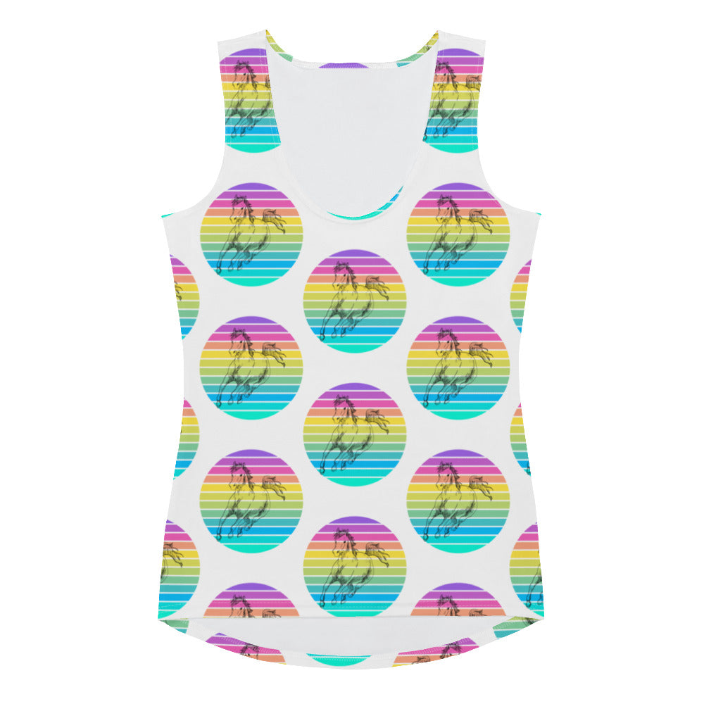 Horse Multi Dot Bodycon Tank Top
