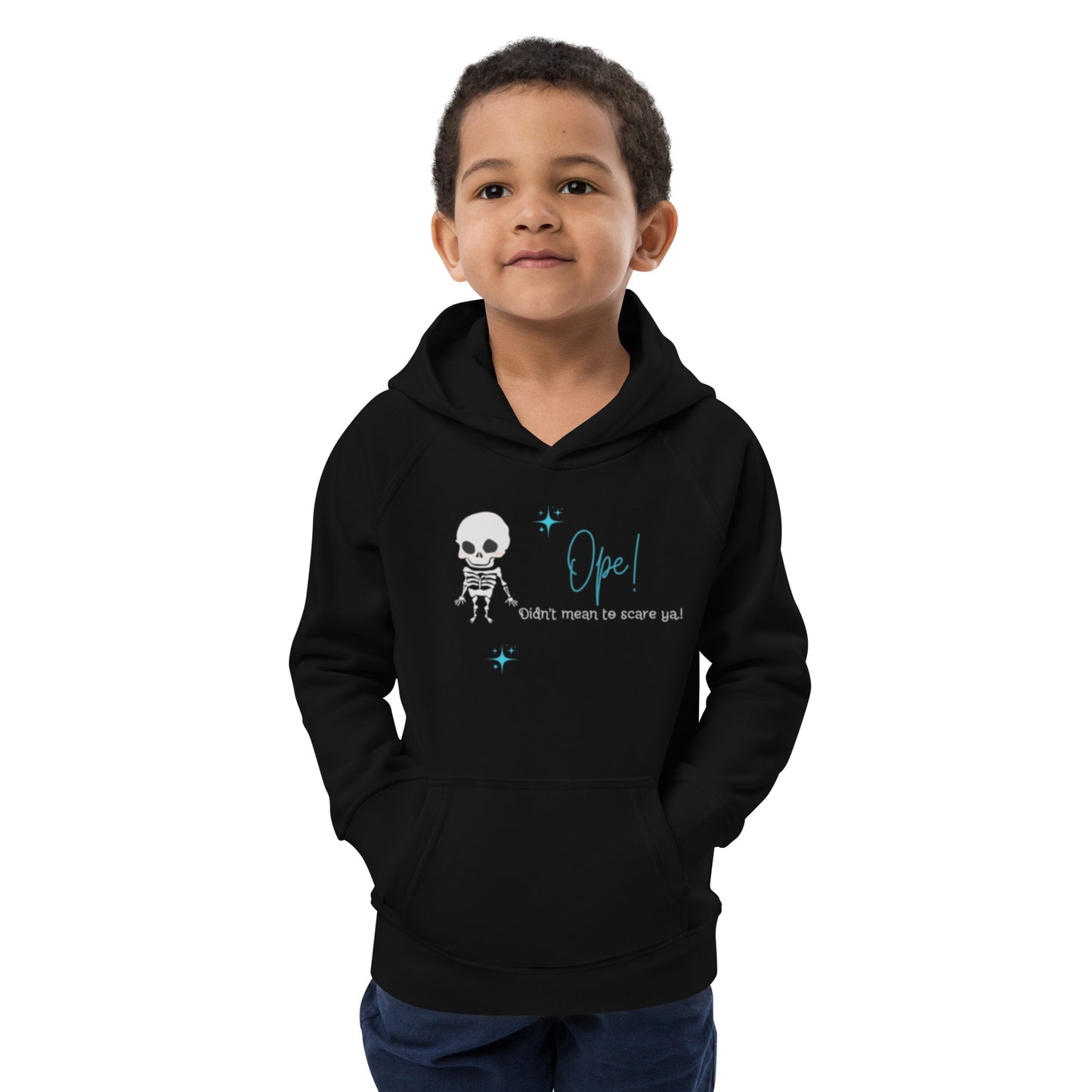 Skeleton Ope! Kids Eco Hoodie