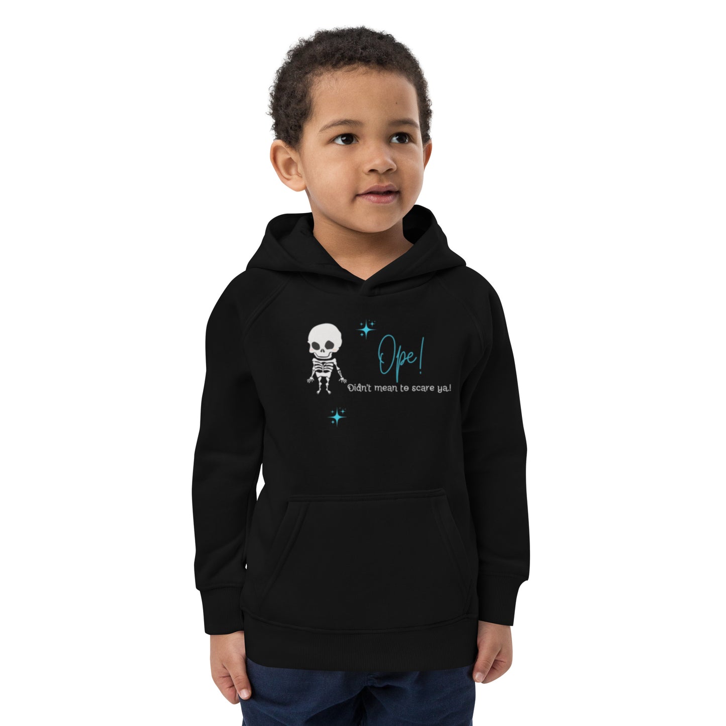 Skeleton Ope! Kids Eco Hoodie