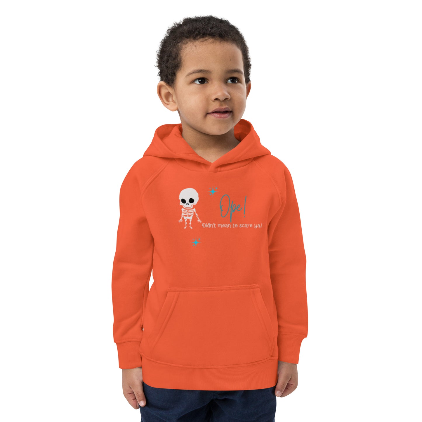 Skeleton Ope! Kids Eco Hoodie