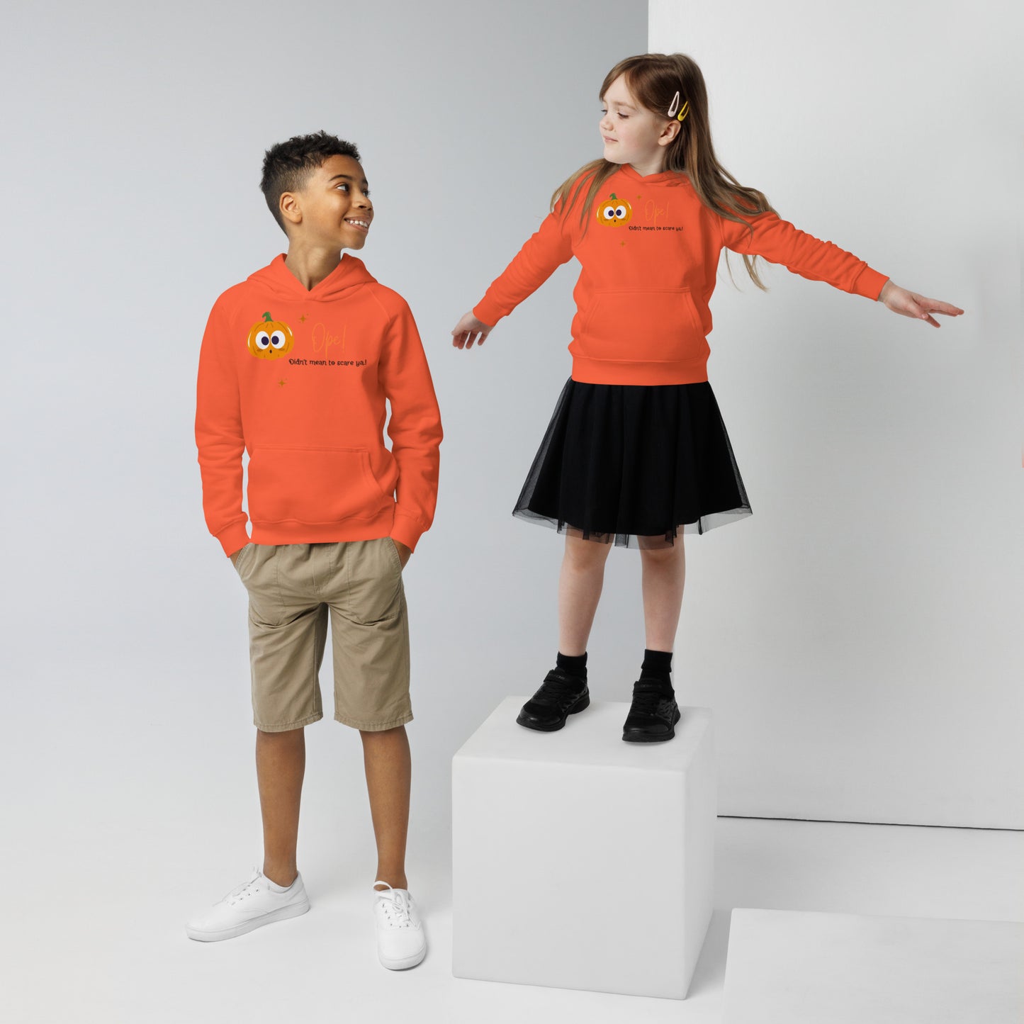 Pumpkin Ope! Kids Eco Hoodie