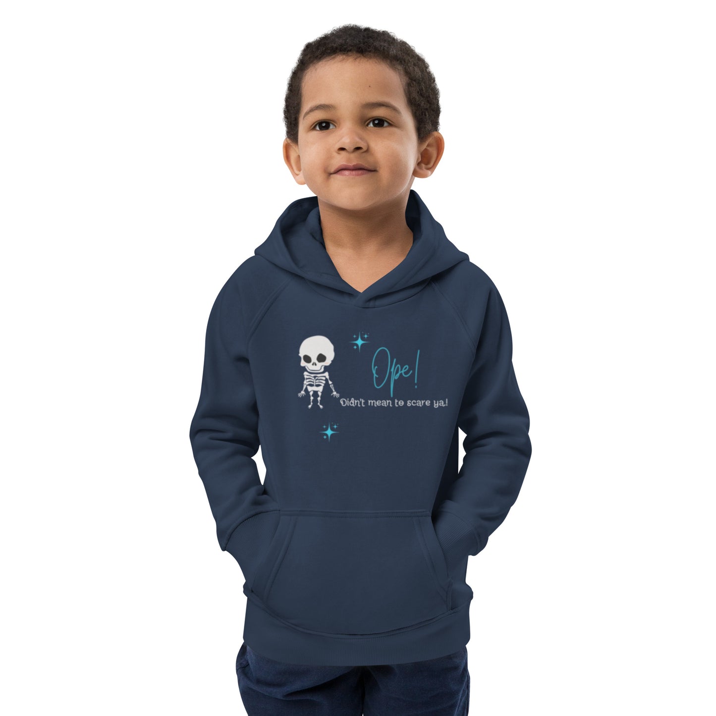 Skeleton Ope! Kids Eco Hoodie