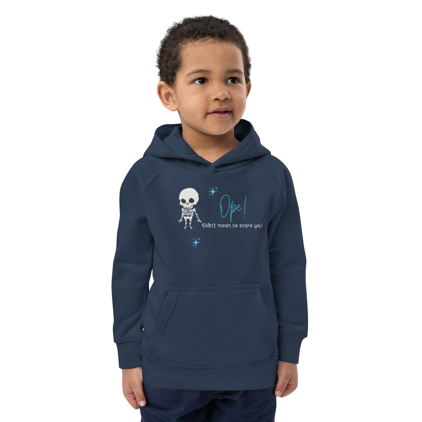 Skeleton Ope! Kids Eco Hoodie