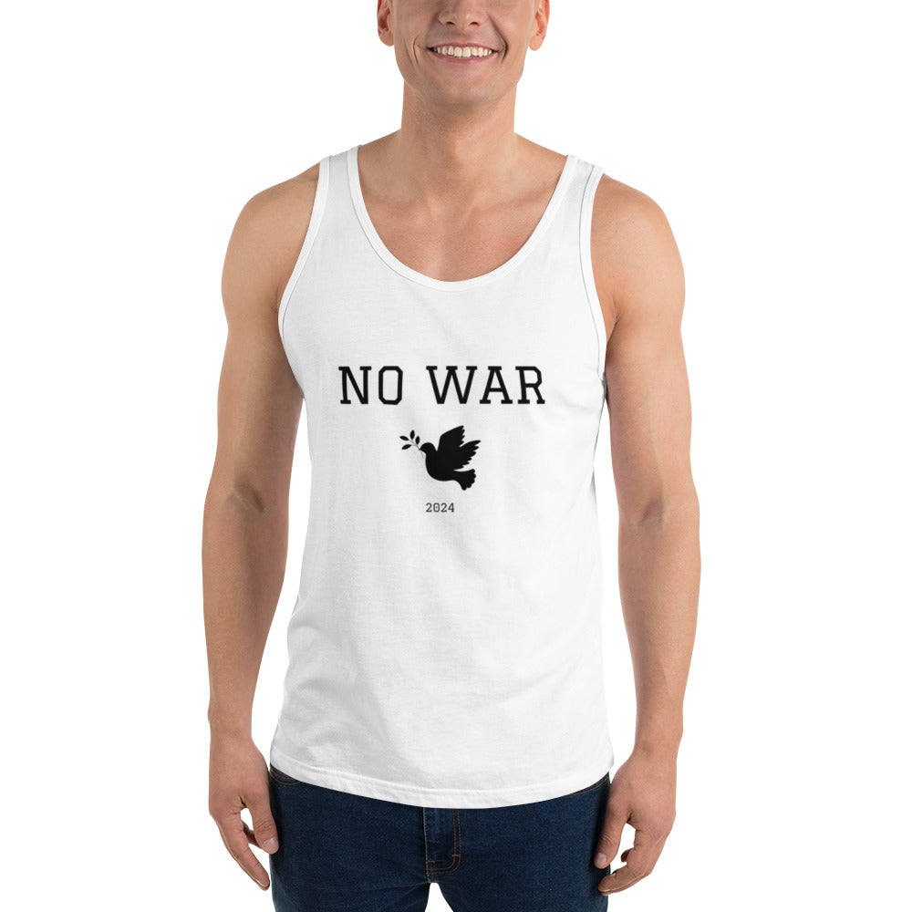 No War Dove Tank Top black font