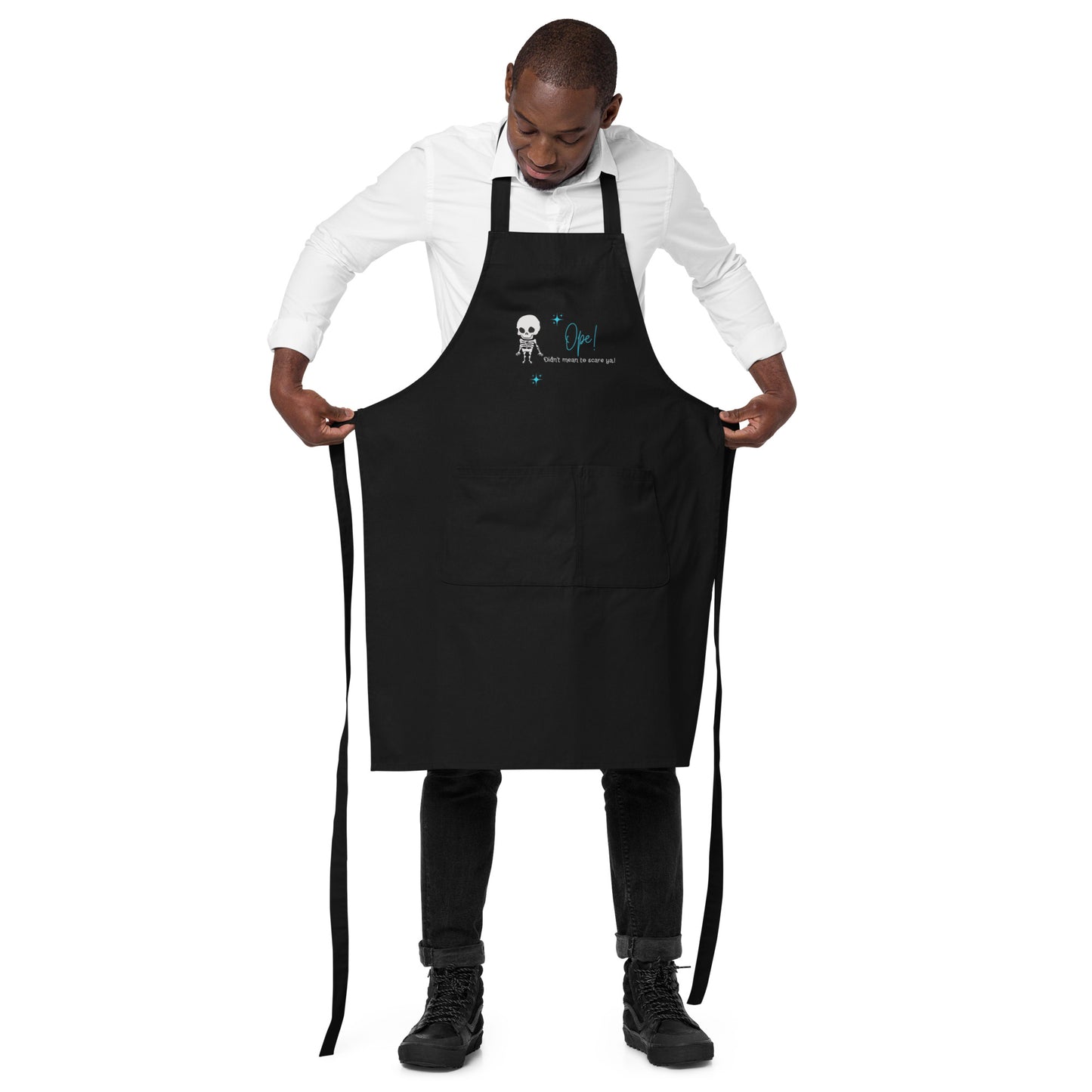 Skeleton Ope! Organic Cotton Apron