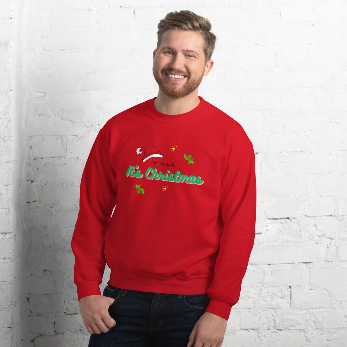 Y'all It's Christmas Unisex Sweatshirt