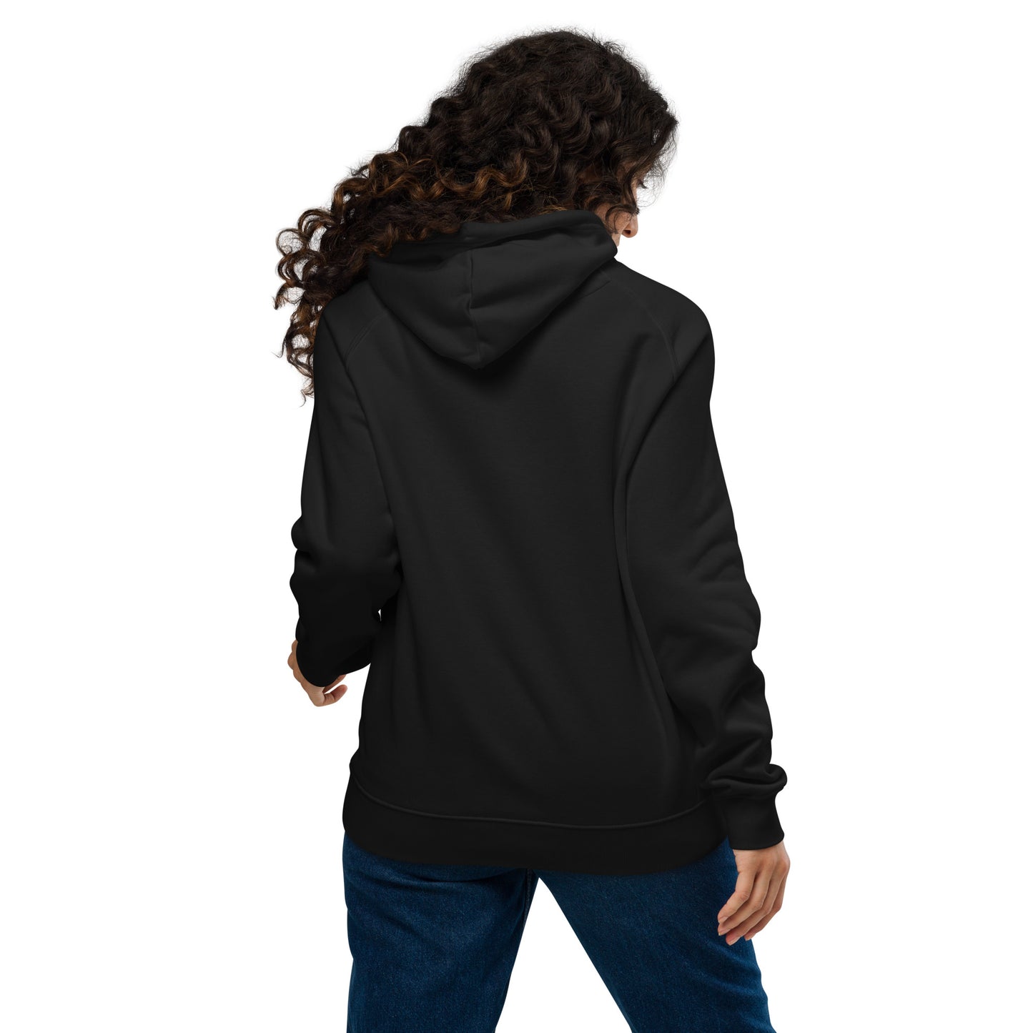 Love Eternal Rosy Skull Unisex Eco Raglan Hoodie