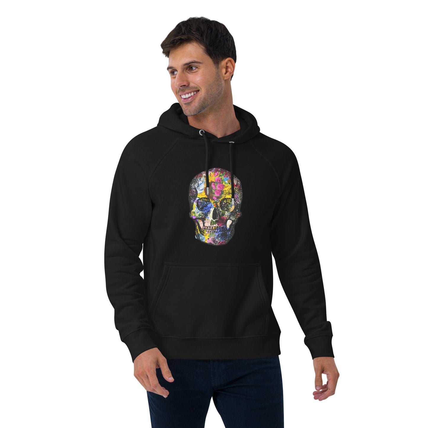 Love Eternal Abundance Skull Unisex Eco Raglan Hoodie