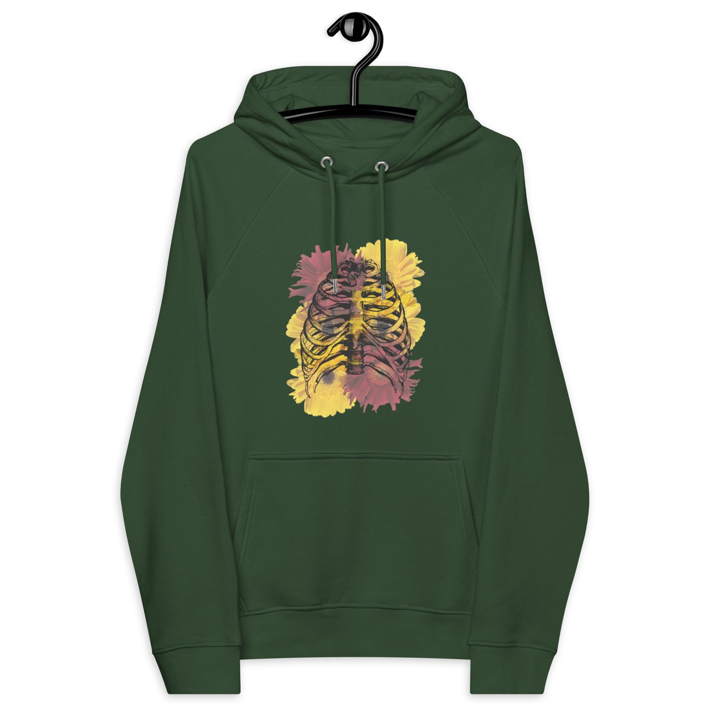 Love Eternal Daisy Lungs Unisex Eco Raglan Hoodie