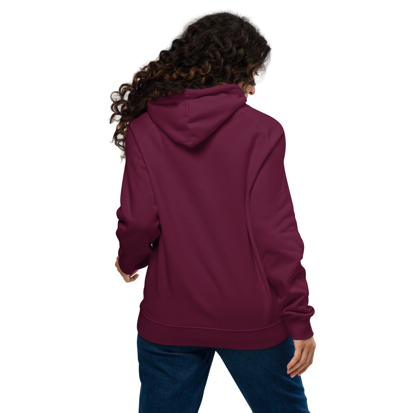Love Eternal Rosy Skull Unisex Eco Raglan Hoodie