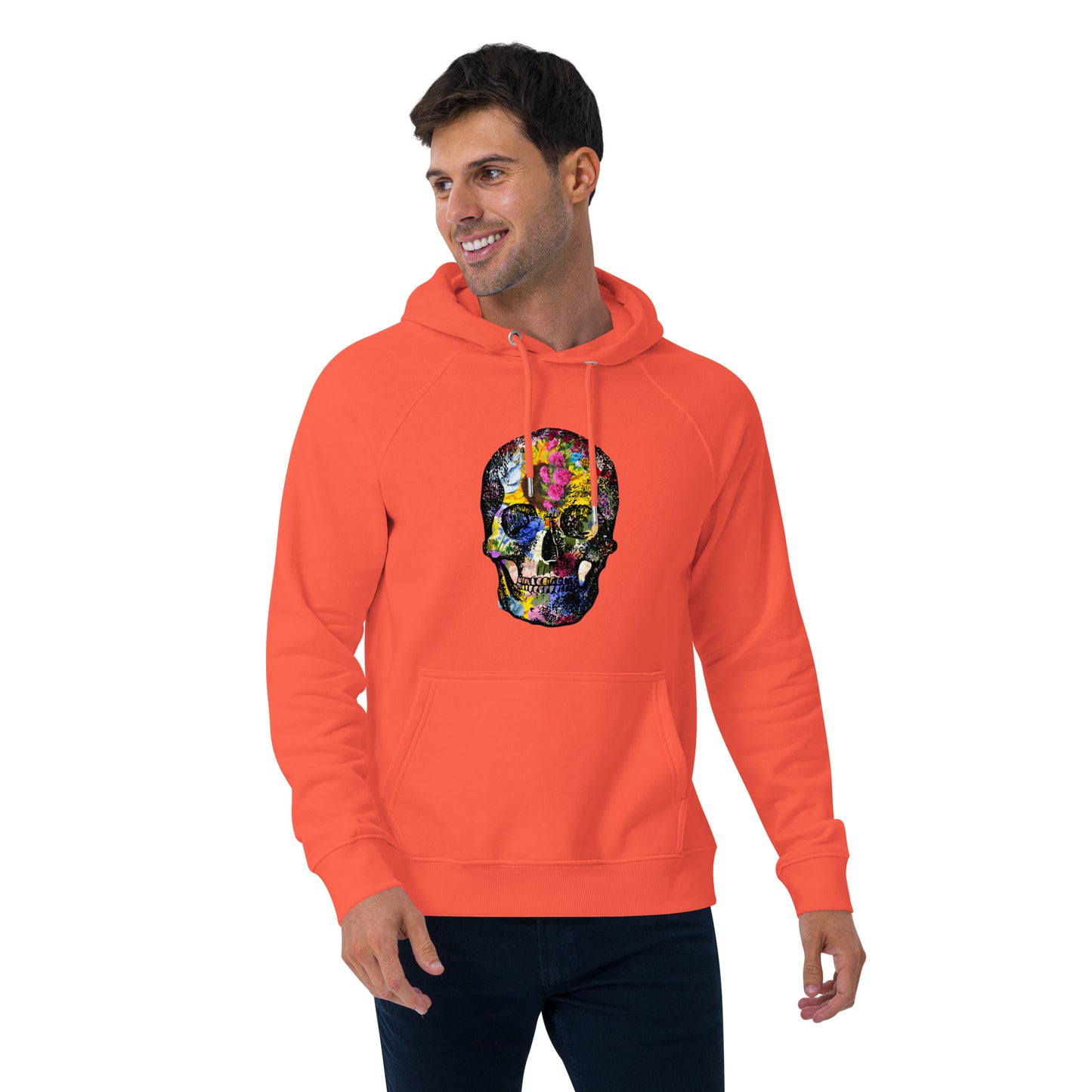 Love Eternal Abundance Skull Unisex Eco Raglan Hoodie