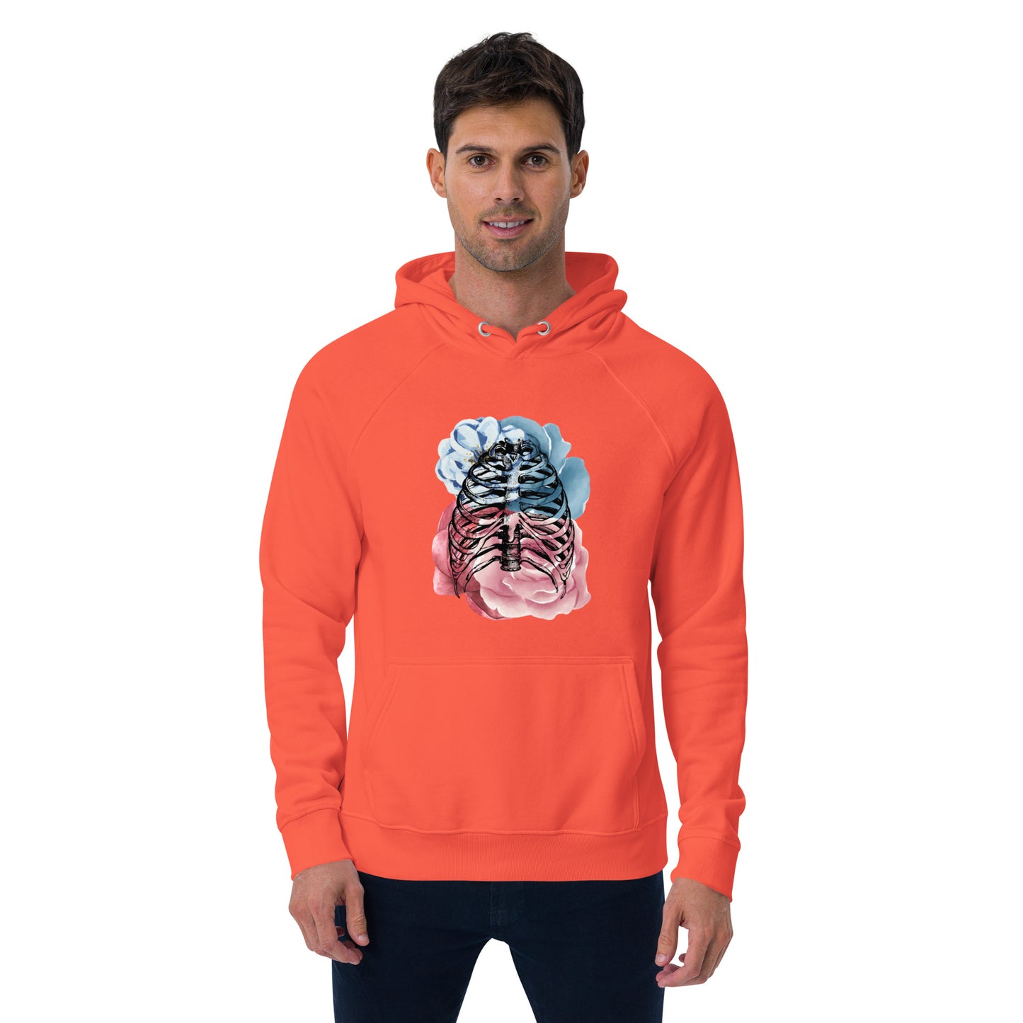 Love Eternal Rosy Lungs Unisex Eco Raglan Hoodie