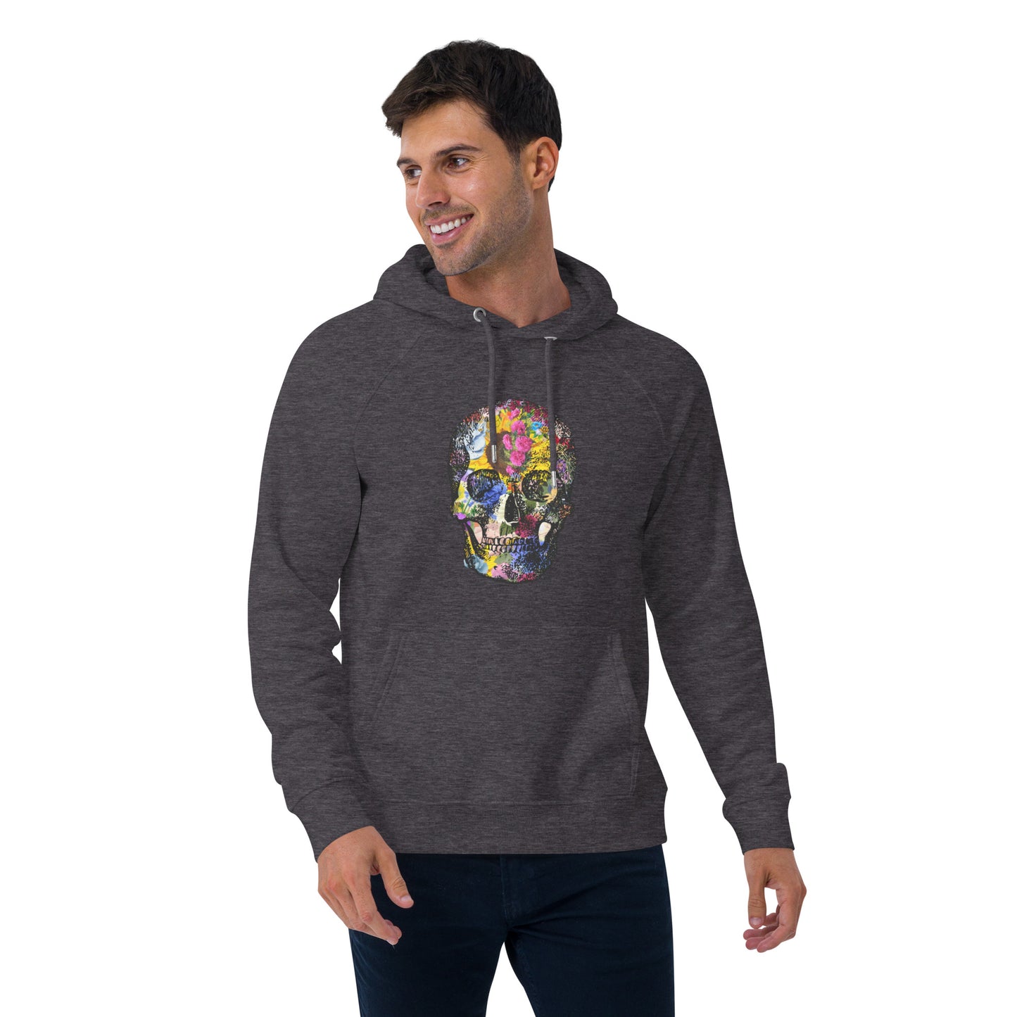 Love Eternal Abundance Skull Unisex Eco Raglan Hoodie