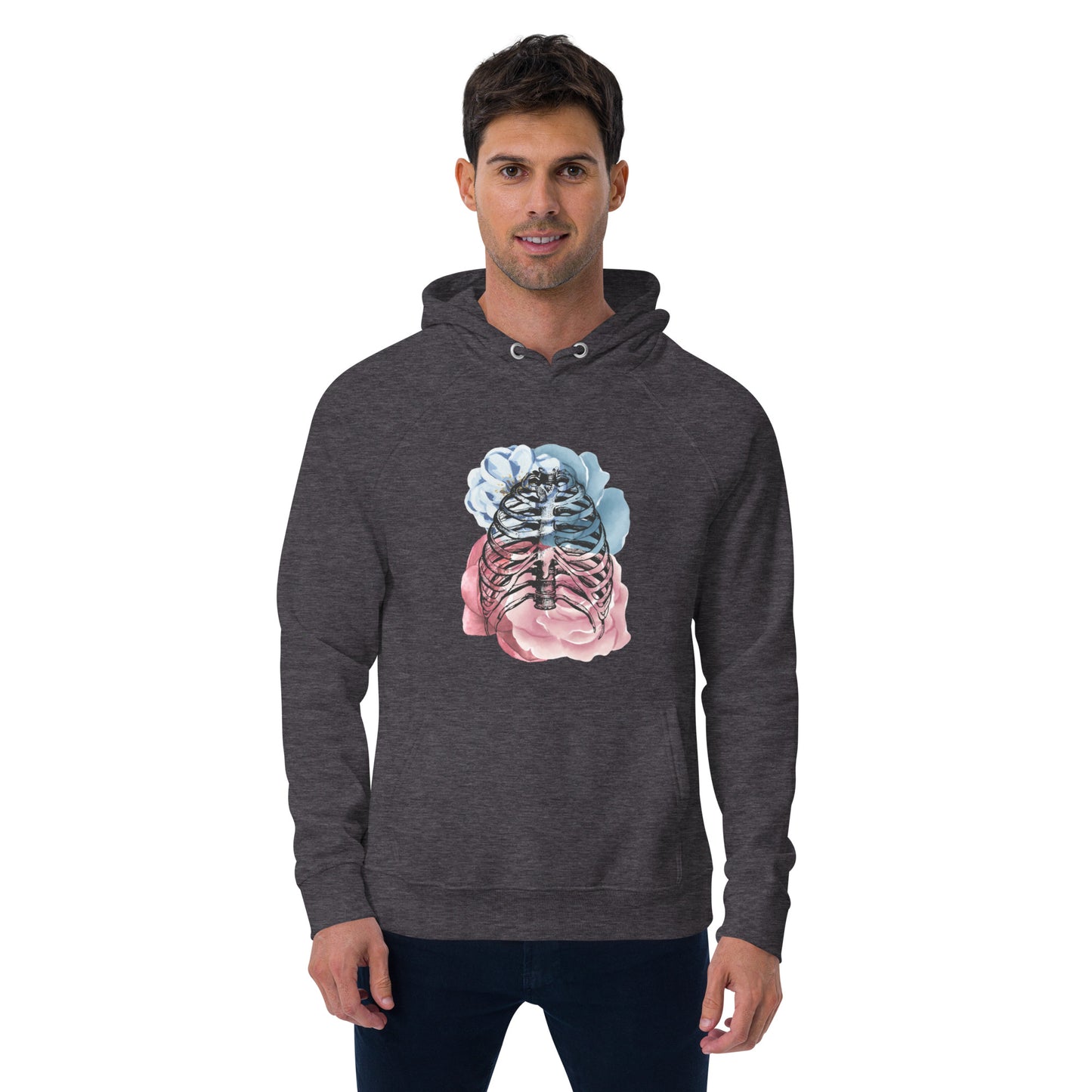 Love Eternal Rosy Lungs Unisex Eco Raglan Hoodie