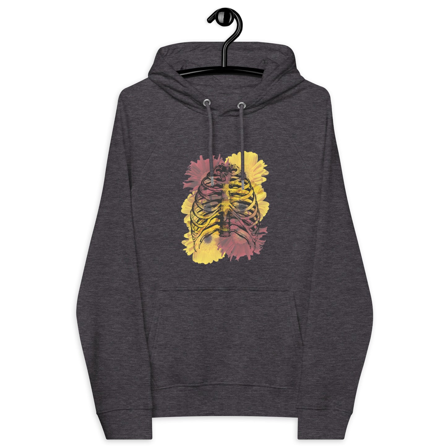 Love Eternal Daisy Lungs Unisex Eco Raglan Hoodie