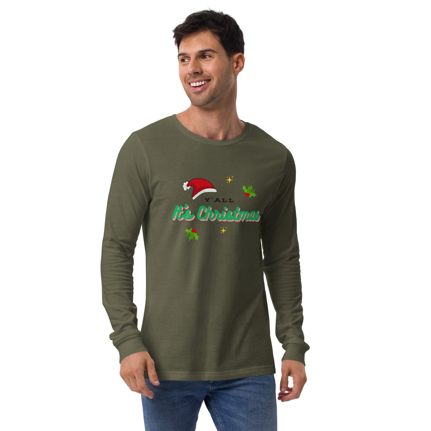 Y'all It's Christmas Unisex Long Sleeve Tee