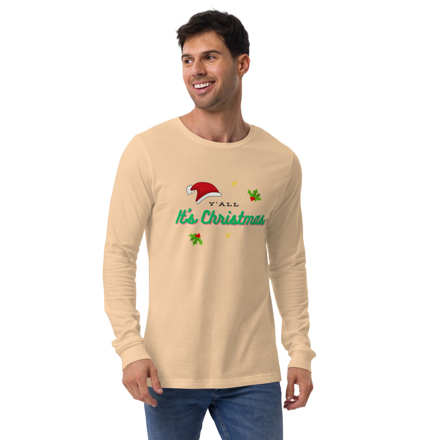 Y'all It's Christmas Unisex Long Sleeve Tee