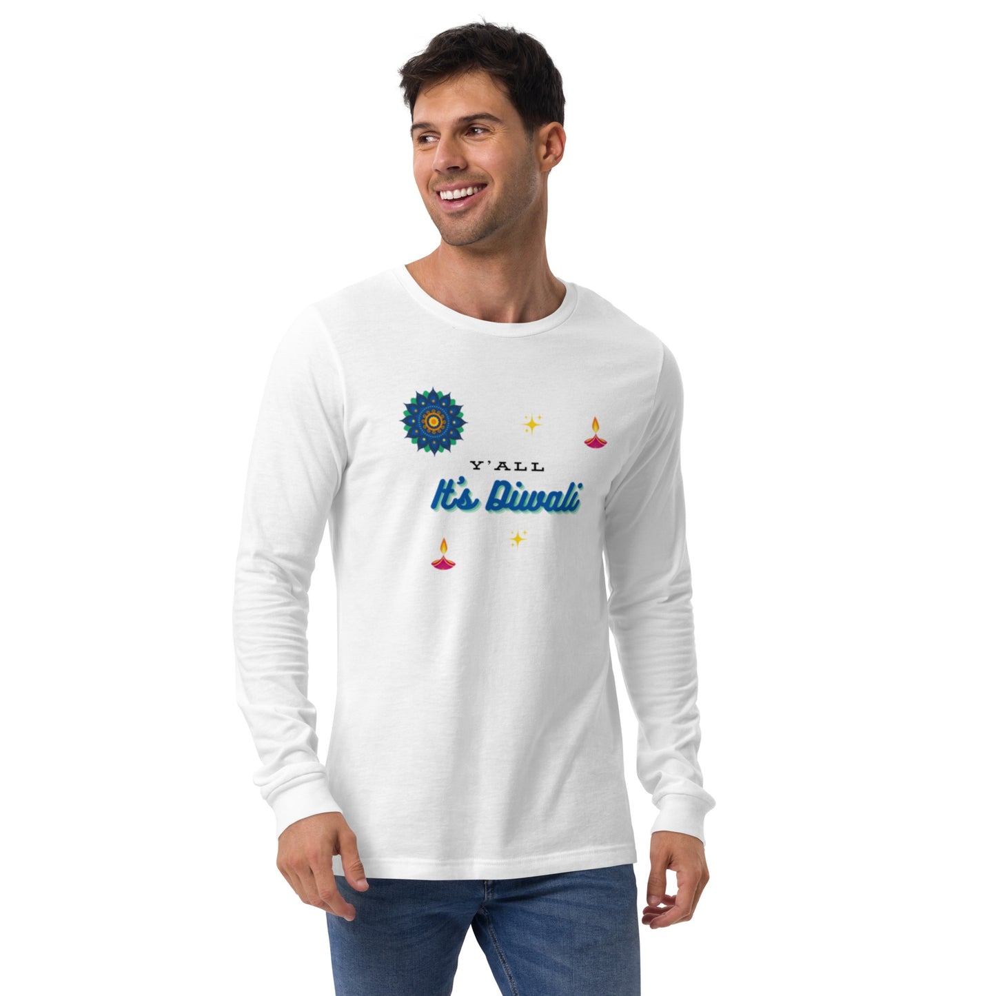 Y'all It's Diwali Unisex Long Sleeve Tee
