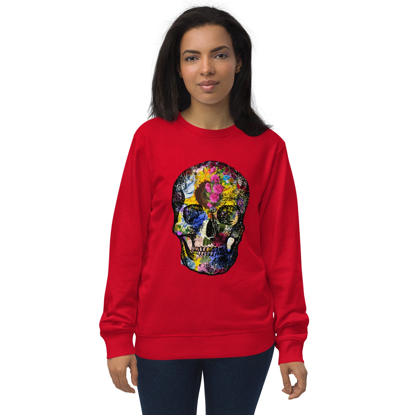 Love Eternal Abundance Skull Unisex Organic Sweatshirt