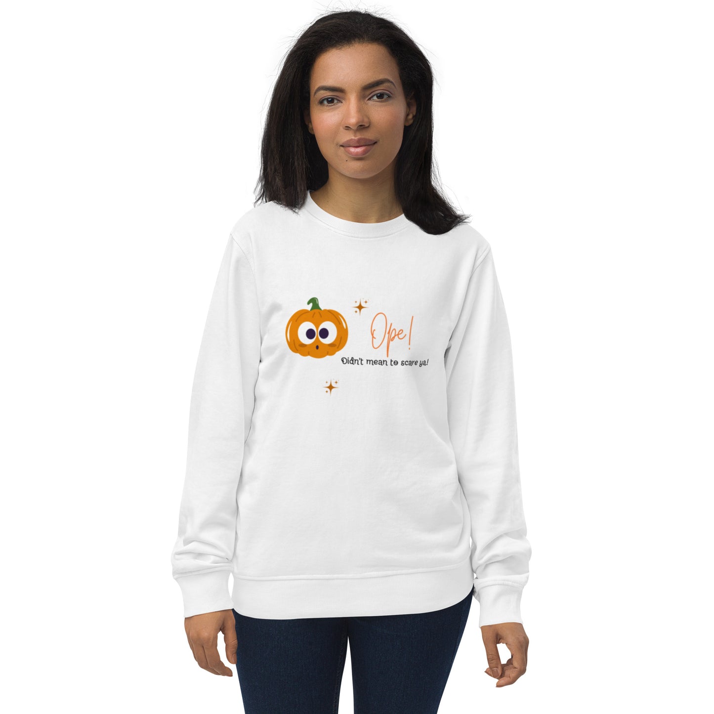 Pumpkin Ope! Unisex Organic Sweatshirt