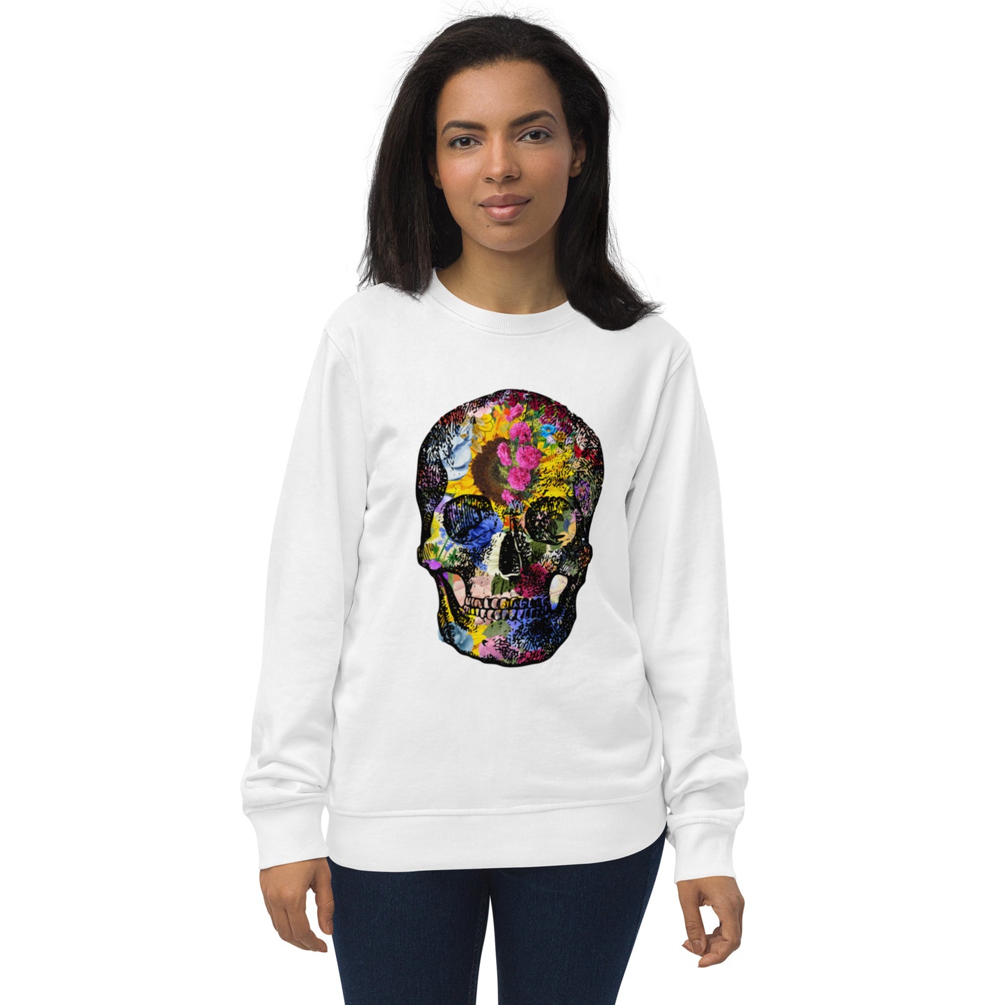 Love Eternal Abundance Skull Unisex Organic Sweatshirt