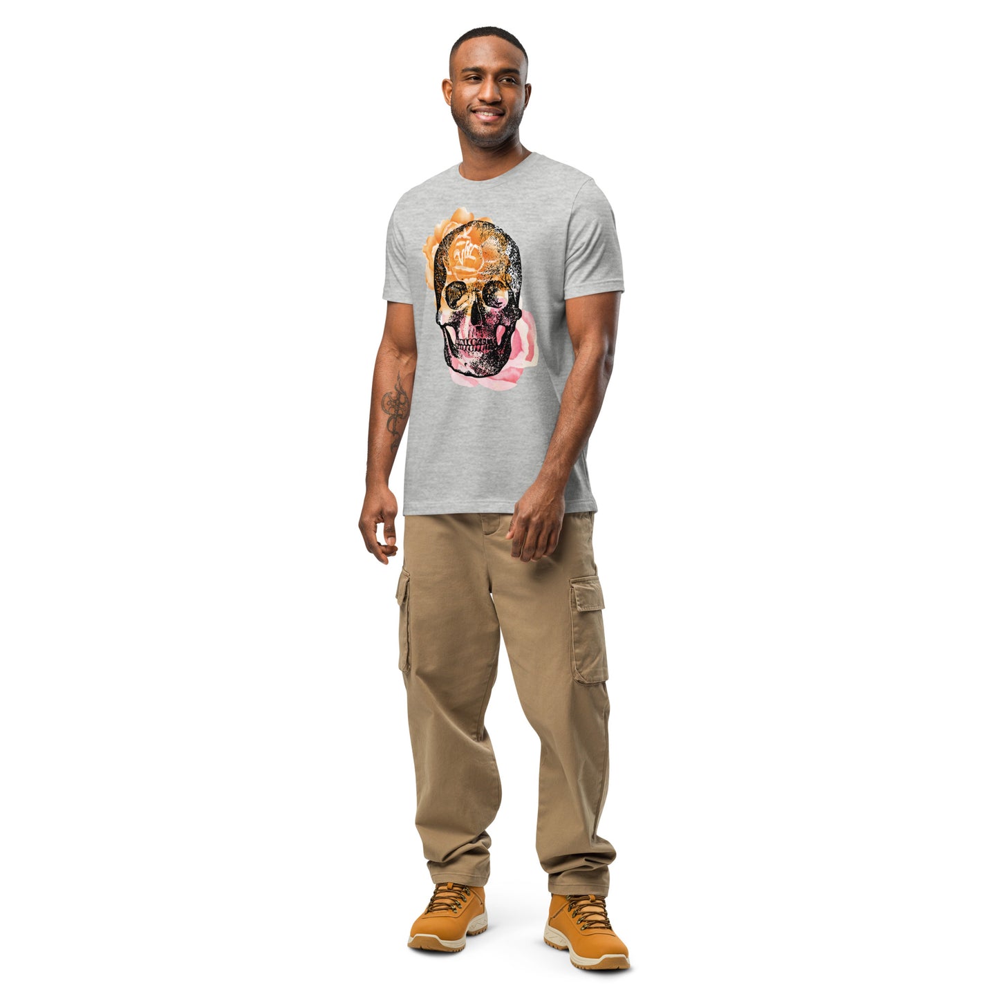 Love Eternal Rosy Skull Unisex T-Shirt (made in the USA)