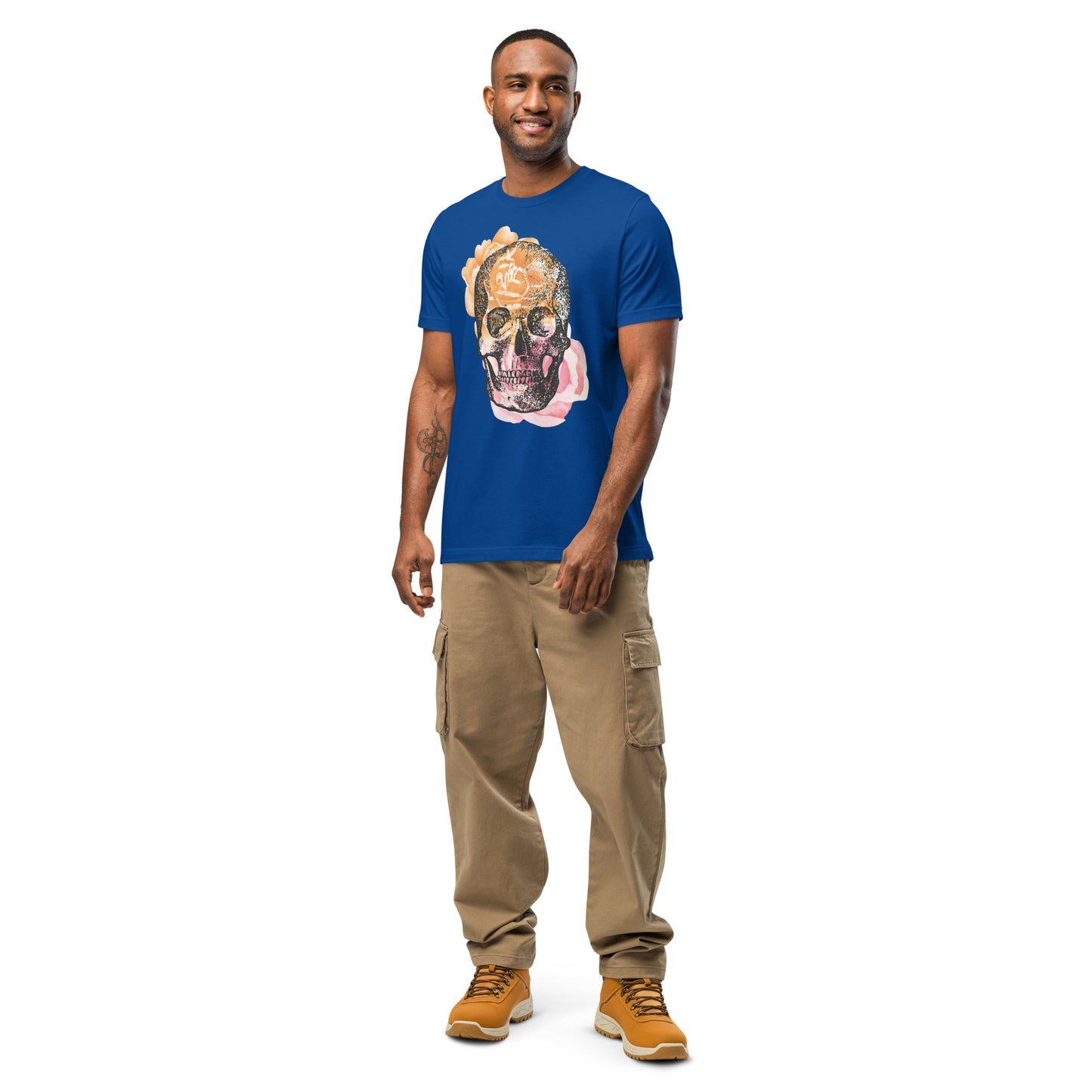 Love Eternal Rosy Skull Unisex T-Shirt (made in the USA)