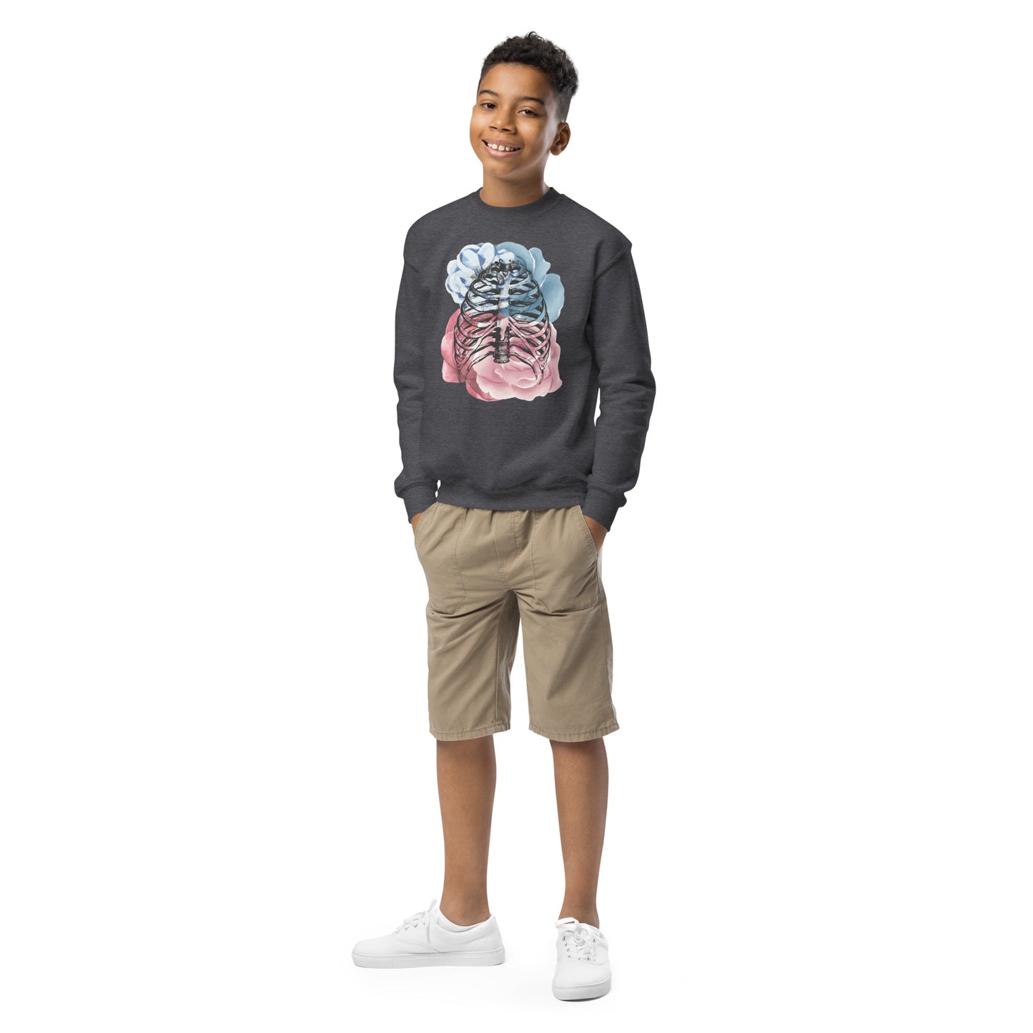 Love Eternal Rosy Lungs Youth Crewneck Sweatshirt