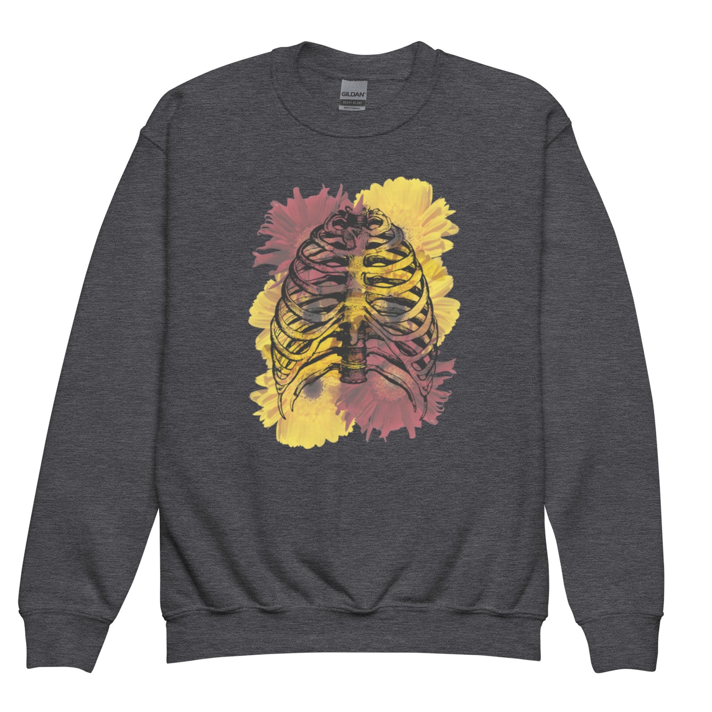 Love Eternal Daisy Lungs Youth Crewneck Sweatshirt