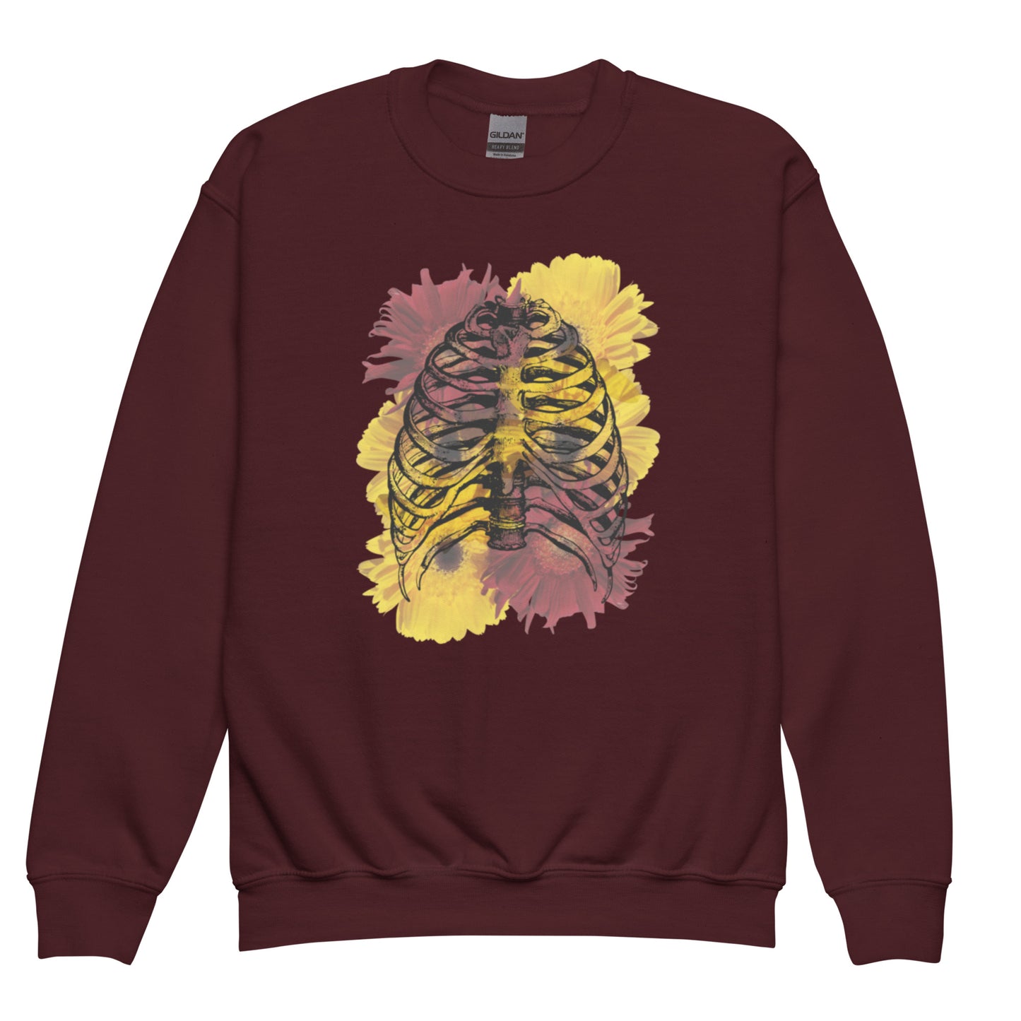 Love Eternal Daisy Lungs Youth Crewneck Sweatshirt