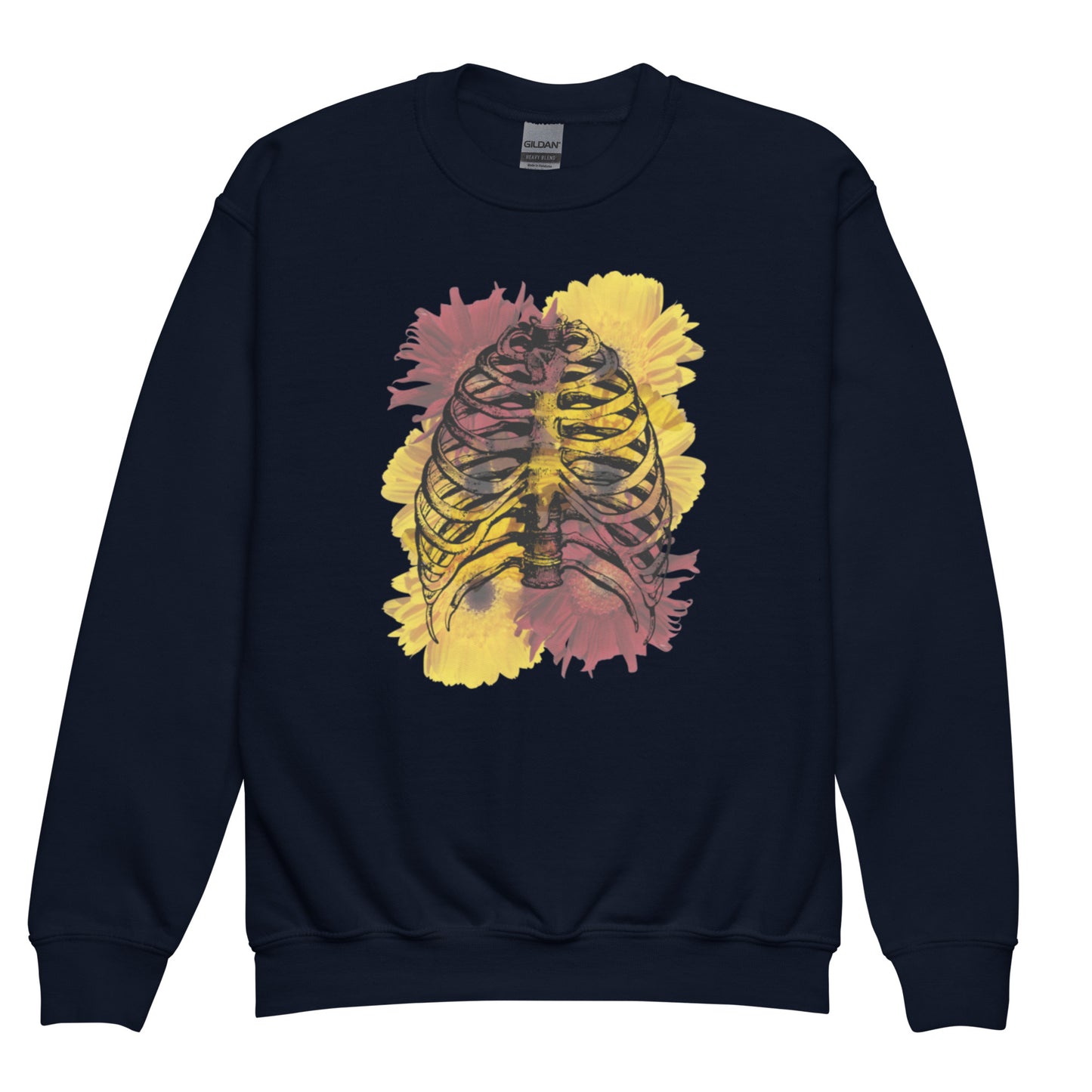 Love Eternal Daisy Lungs Youth Crewneck Sweatshirt