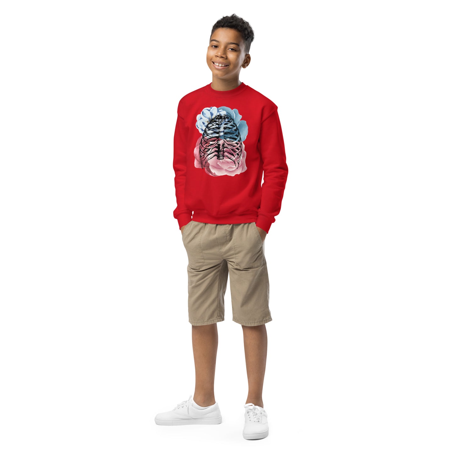 Love Eternal Rosy Lungs Youth Crewneck Sweatshirt