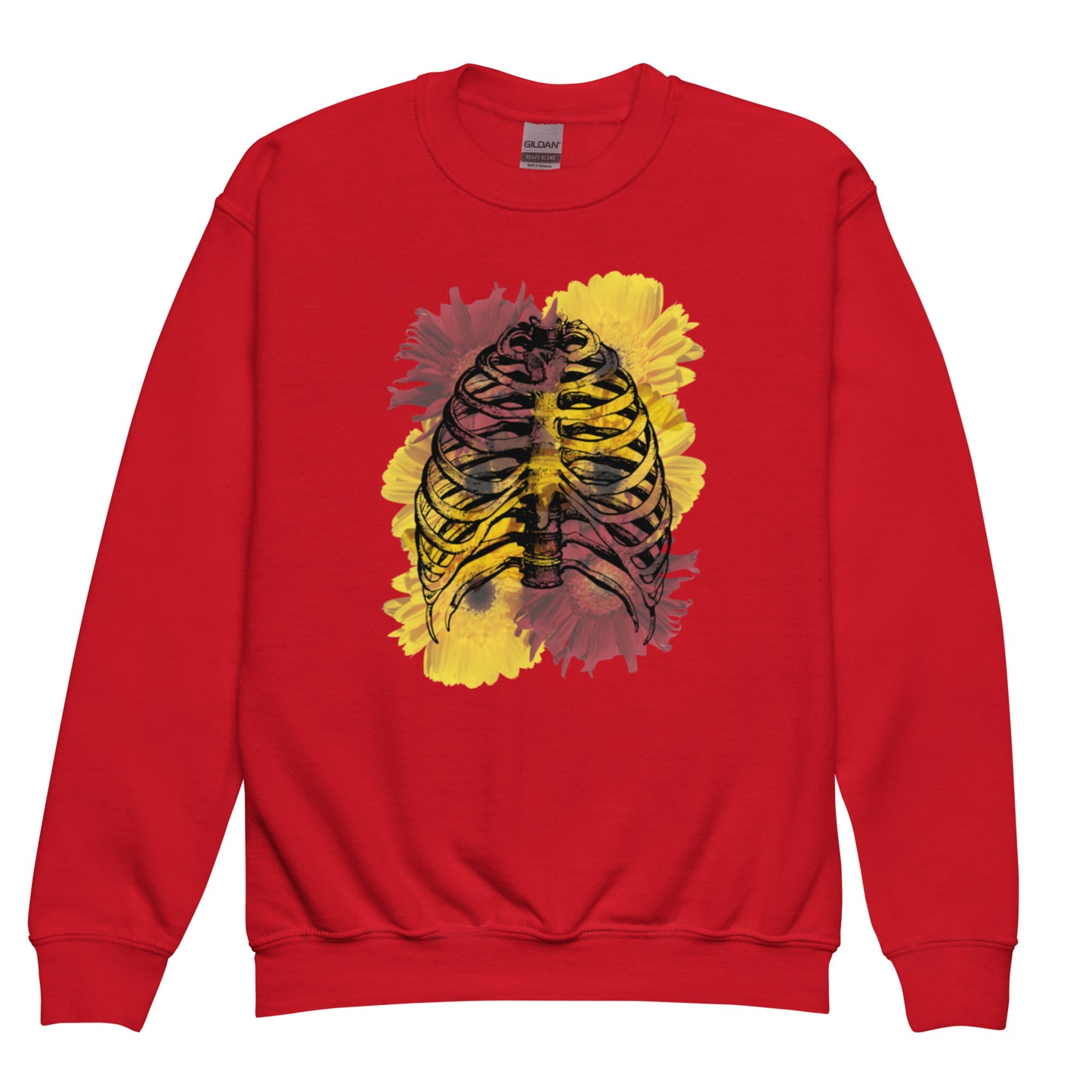 Love Eternal Daisy Lungs Youth Crewneck Sweatshirt