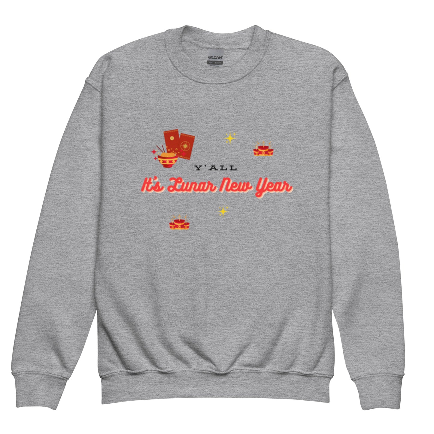 Y'all It's Lunar New Year Youth Crewneck Sweatshirt