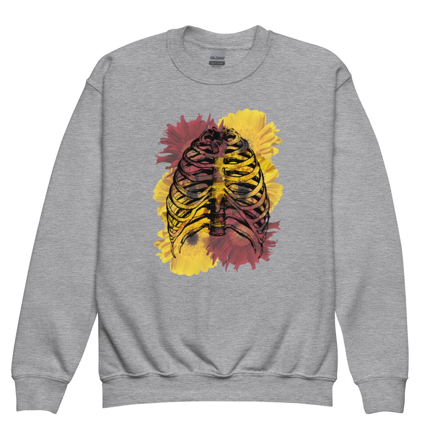 Love Eternal Daisy Lungs Youth Crewneck Sweatshirt