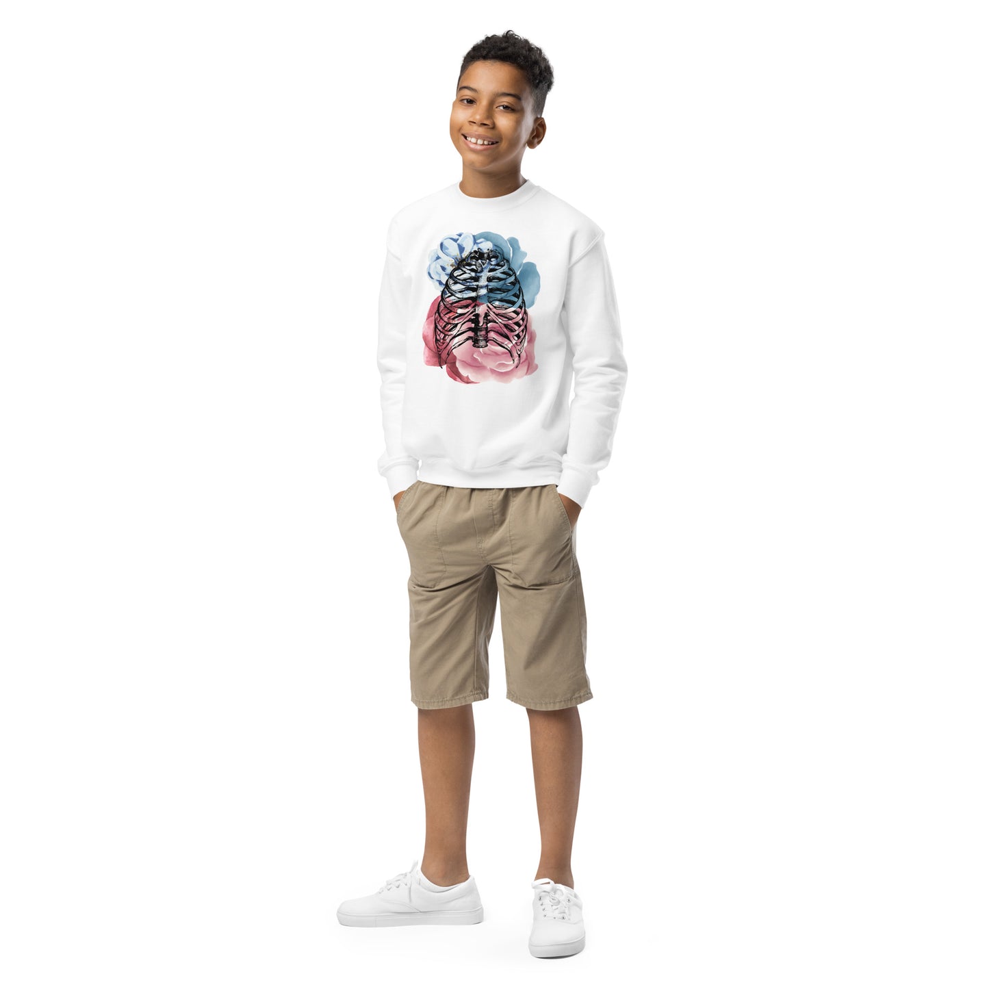 Love Eternal Rosy Lungs Youth Crewneck Sweatshirt