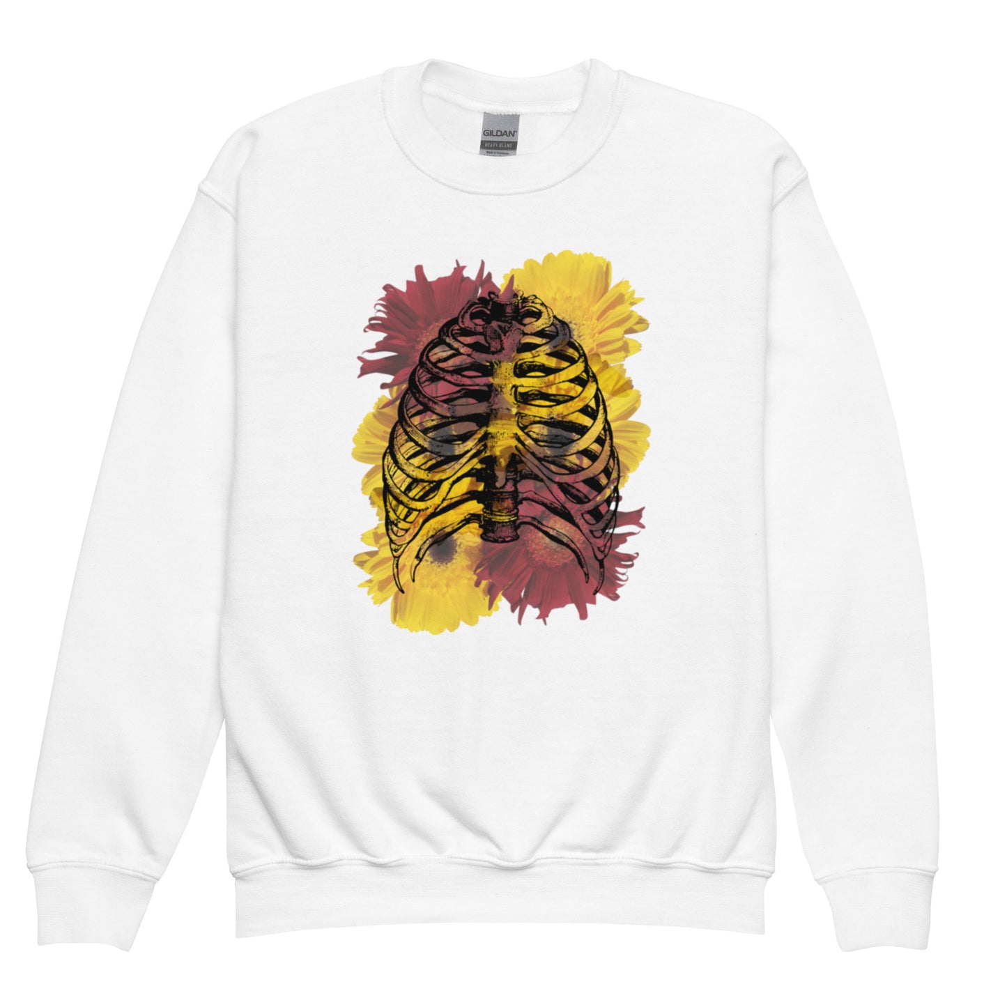 Love Eternal Daisy Lungs Youth Crewneck Sweatshirt
