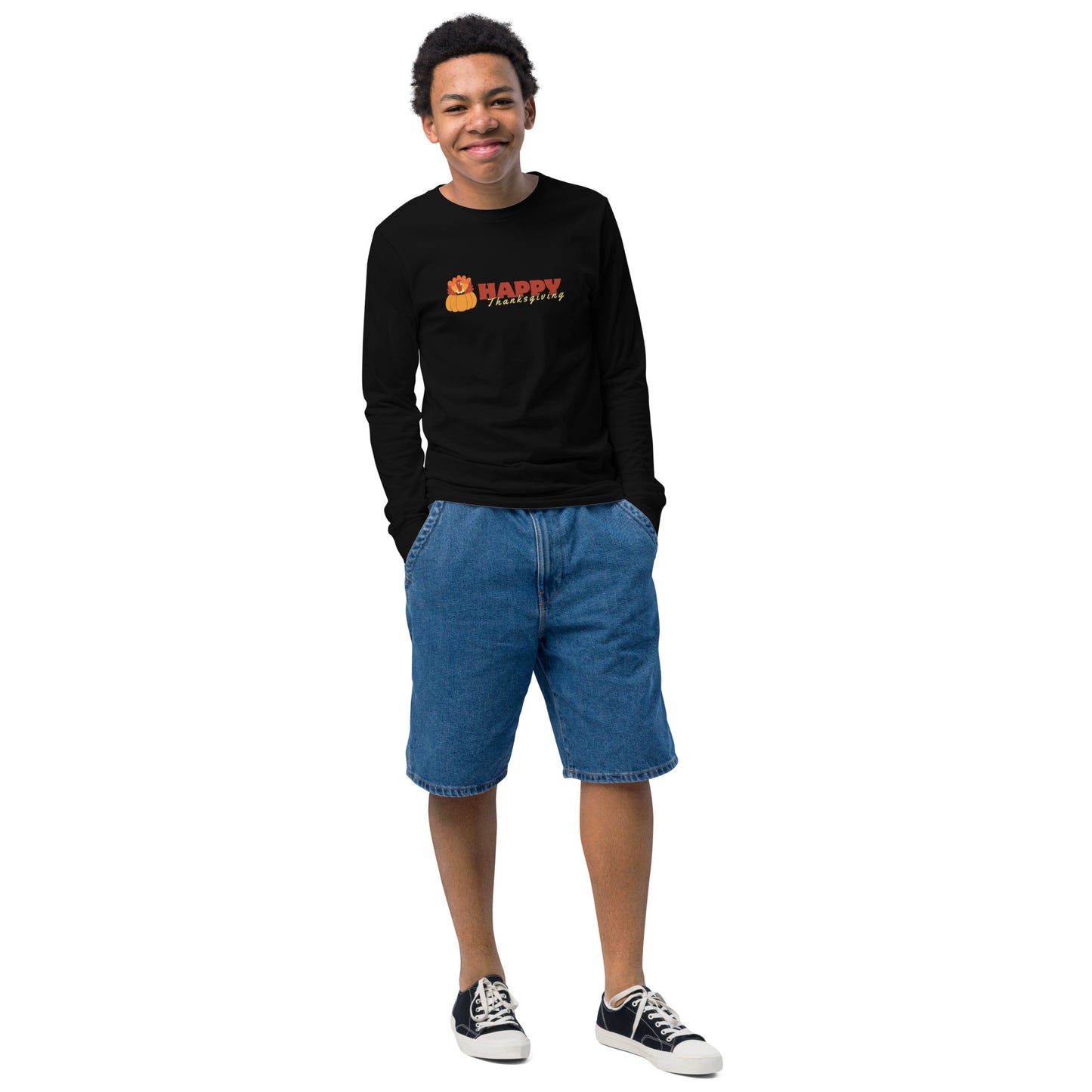 Happy Thanksgiving Youth Long Sleeve Tee