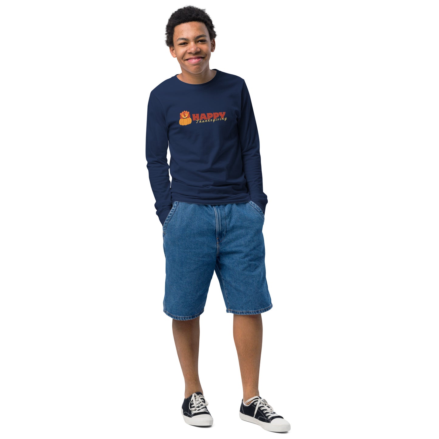 Happy Thanksgiving Youth Long Sleeve Tee