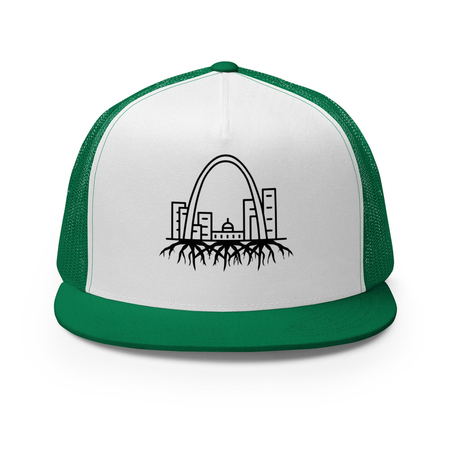 STL Root System Black Print Trucker Cap