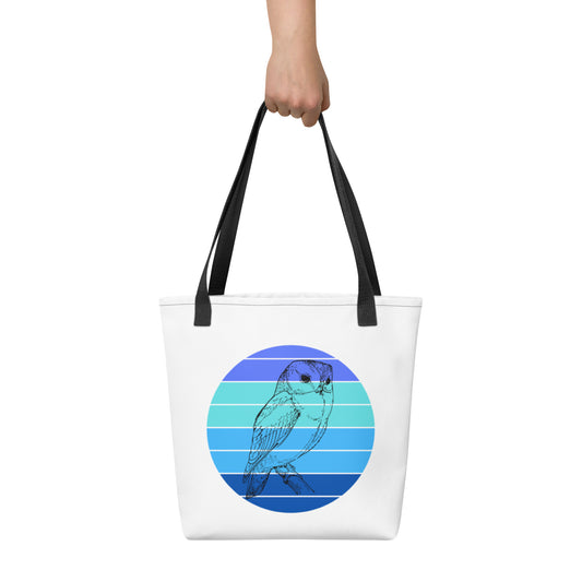 Owl Blue Dot Tote Bag